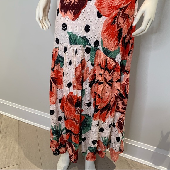 🚨SOLD* Farm Rio Riviera Eyelet Maxi Floral Dress! - Picture 4 of 6